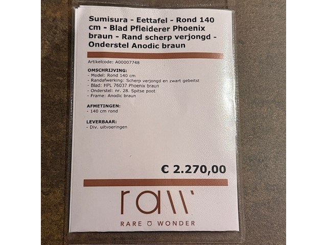 Eetkamertafel sumisura, phoenix braun, rond - afbeelding 2 van  5