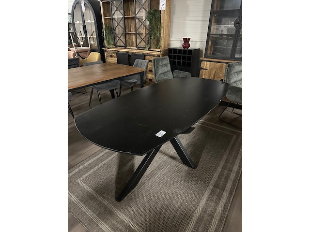 Eetkamertafel timon 190cm, mango, zwart - afbeelding 1 van  4