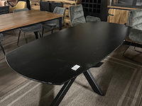 Eetkamertafel timon 190cm, mango, zwart - afbeelding 1 van  4