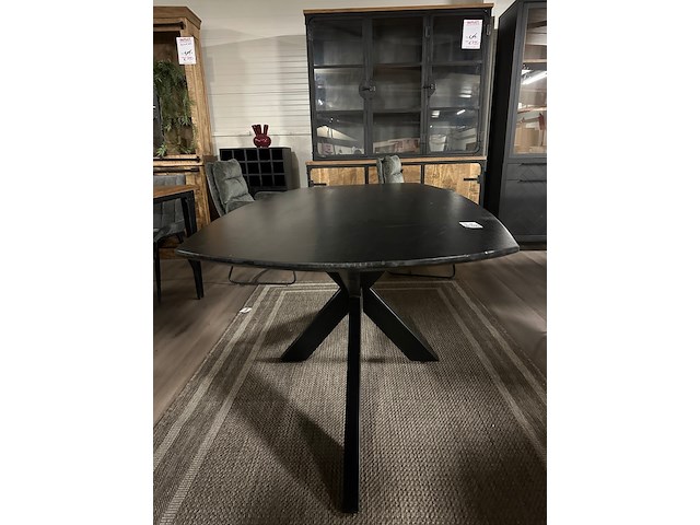 Eetkamertafel timon 190cm, mango, zwart - afbeelding 2 van  4