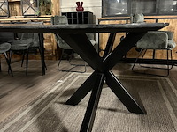 Eetkamertafel timon 190cm, mango, zwart - afbeelding 3 van  4