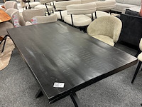 Eetkamertafel wesley 160cm, mango, zwart - afbeelding 1 van  6