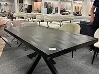 Eetkamertafel wesley 160cm, mango, zwart - afbeelding 2 van  6