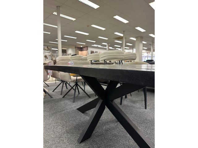 Eetkamertafel wesley 160cm, mango, zwart - afbeelding 4 van  6