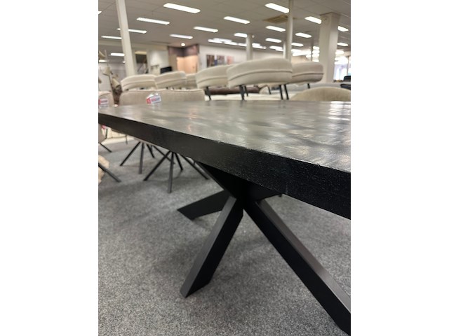 Eetkamertafel wesley 160cm, mango, zwart - afbeelding 5 van  6