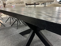 Eetkamertafel wesley 160cm, mango, zwart - afbeelding 5 van  6