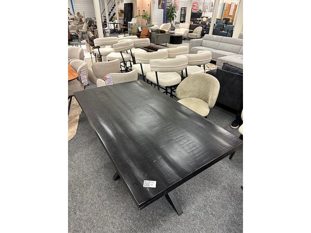 Eetkamertafel wesley 160cm, mango, zwart - afbeelding 6 van  6