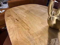 Eetkamertafel, zwart metalen spinpoot mango - afbeelding 5 van  5