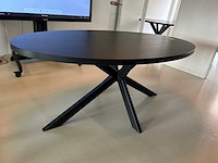 Eetkamertafel zwart ovaal - afbeelding 2 van  2