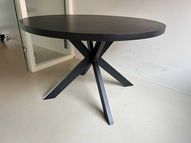 Eetkamertafel zwart rond - afbeelding 1 van  2