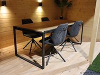 Eettafel - 200x100x80cm, incl. 4 eettafelstoelen - afbeelding 1 van  6