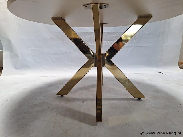 Eettafel - diameter ca. 138 cm; hoogte ca. 98 cm - afbeelding 3 van  4