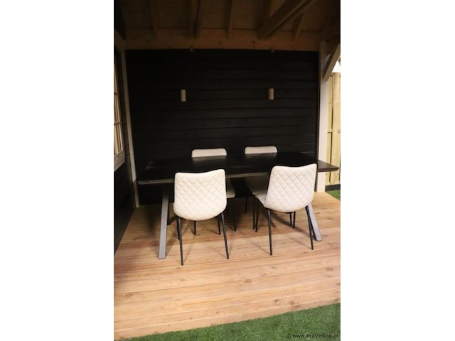 Eettafel 180x100x78cm, incl. 4 eettafelstoelen - afbeelding 1 van  6