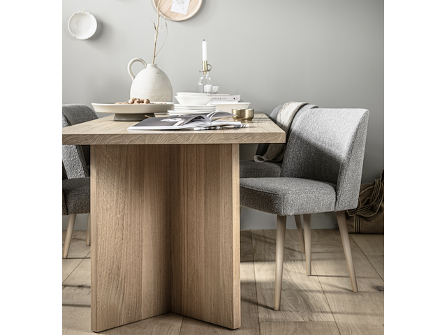 Eettafel 220 x 90 cm, vtwonen, angle, bruin - afbeelding 3 van  6