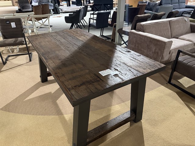 Eettafel, bruin + antraciet - afbeelding 3 van  5