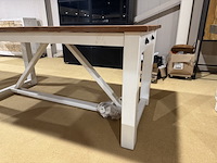 Eettafel, bruin + wit - afbeelding 4 van  4