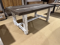 Eettafel, bruin + wit - afbeelding 1 van  4