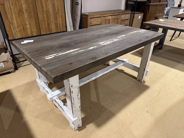 Eettafel, bruin + wit - afbeelding 2 van  4