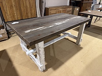 Eettafel, bruin + wit - afbeelding 2 van  4