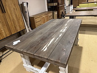 Eettafel, bruin + wit - afbeelding 4 van  4