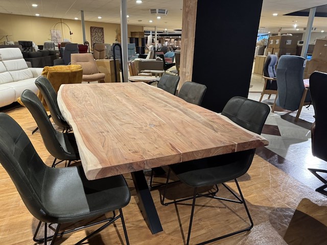 Eettafel, bruuts, live edge, naturel, excl. stoelen - afbeelding 2 van  5