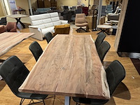 Eettafel, bruuts, live edge, naturel, excl. stoelen - afbeelding 4 van  5