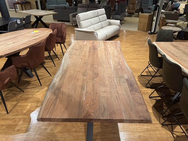 Eettafel, bruuts, live edge, onbehandeld - afbeelding 2 van  5