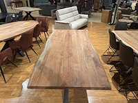 Eettafel, bruuts, live edge, onbehandeld - afbeelding 2 van  5