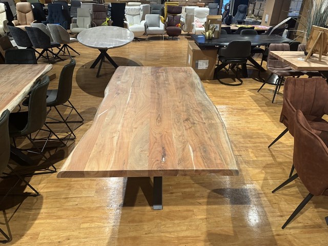 Eettafel, bruuts, live edge, onbehandeld - afbeelding 3 van  5