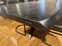 Eettafel, bruuts, live edge, zwart - afbeelding 4 van  5