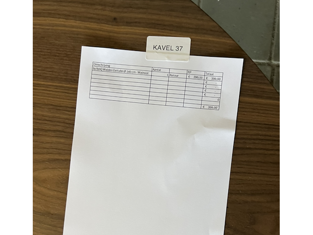 Eettafel by fonq, walden | 140 cm, walnoot - afbeelding 4 van  6