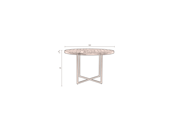 Eettafel class 120 naturel, dutchbone - afbeelding 5 van  6