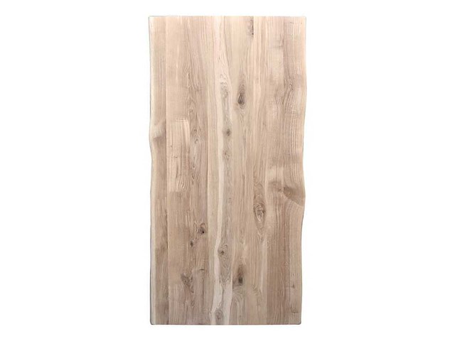 Eettafel eiken - boomstam - 240x100x76 cm - naturel - spinpoot 5x10 - 4 cm massief - afbeelding 1 van  2