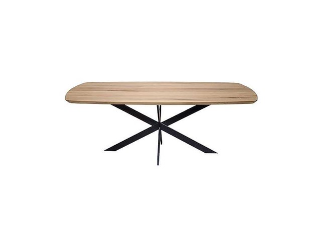 Eettafel eiken - deens ovaal - 240x110x76 cm - naturel - spinpoot 5x10 - 3 cm massief - afbeelding 1 van  1