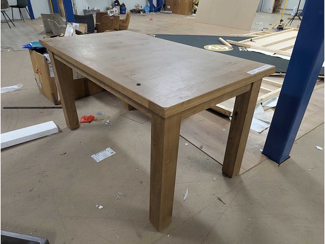 Eettafel eiken 150 x 80 x 78cm - afbeelding 1 van  3