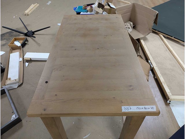 Eettafel eiken 150 x 80 x 78cm - afbeelding 3 van  3