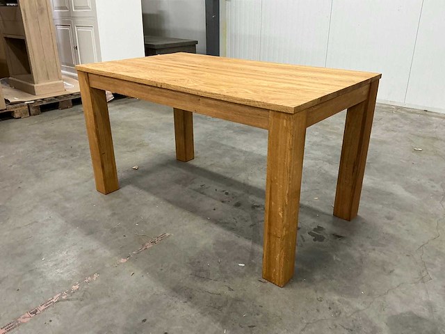 Eettafel eiken 81x140x78,5cm - afbeelding 1 van  6