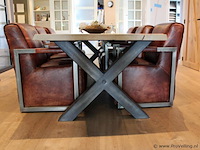 Eettafel eiken boomstamtafel - afbeelding 2 van  5