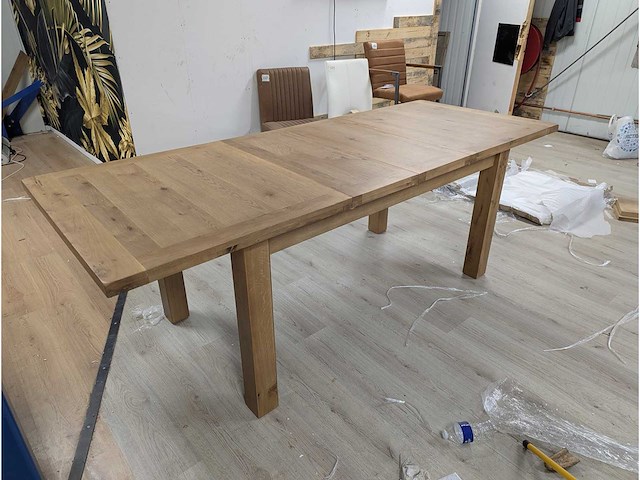 Eettafel eiken uitschuifbaar - afbeelding 1 van  5