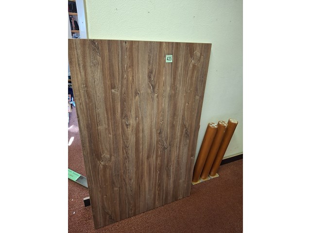 Eettafel houtlook 90 x 140 x 75 cm - afbeelding 3 van  3