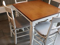 Eettafel incl. 4 stoelen - 80x80x74cm - afbeelding 1 van  2