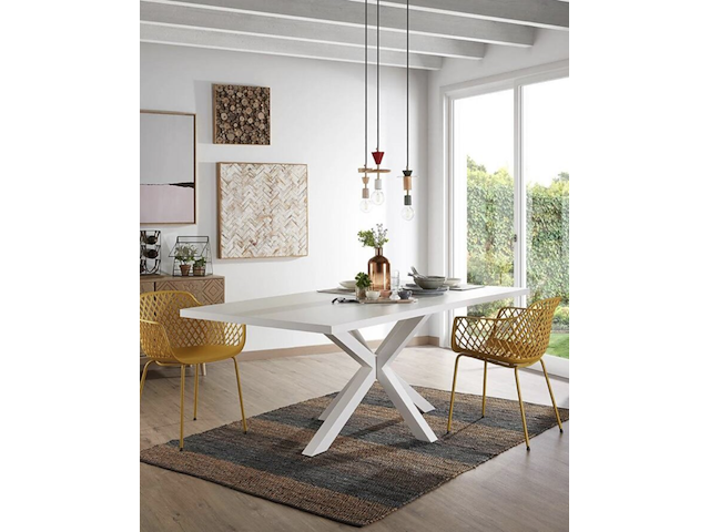 Eettafel, kave home , argo, wit - afbeelding 1 van  4