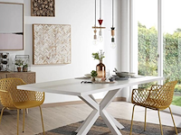 Eettafel, kave home , argo, wit - afbeelding 1 van  4