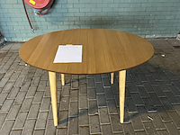 Eettafel kave home, oqui | uitschuifbaar | rond | eiken, bruin - afbeelding 5 van  6
