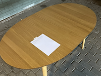 Eettafel, kave home, oqui | uitschuifbaar | rond | eiken, bruin - afbeelding 3 van  5