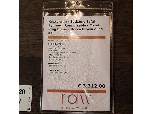 Eettafel kristensen, sydney, mocca brown, rond - afbeelding 3 van  10