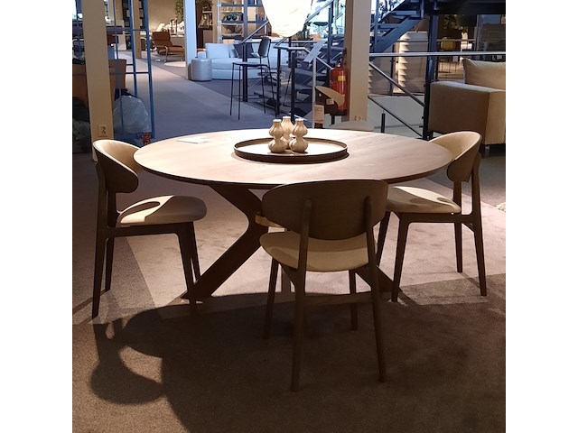 Eettafel kristensen, sydney, mocca brown, rond - afbeelding 9 van  10