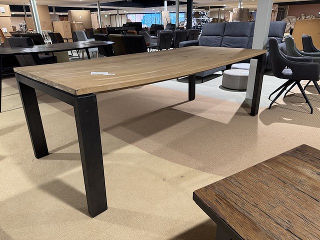 Eettafel, licht bruin + zwart - afbeelding 1 van  4