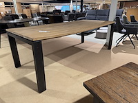 Eettafel, licht bruin + zwart - afbeelding 1 van  4