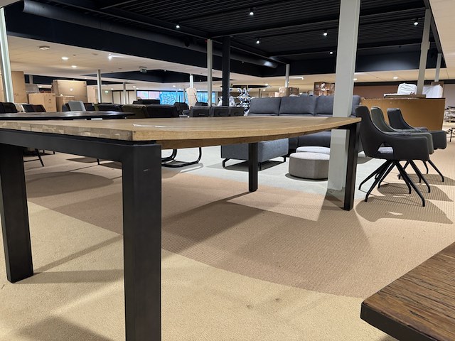 Eettafel, licht bruin + zwart - afbeelding 2 van  4